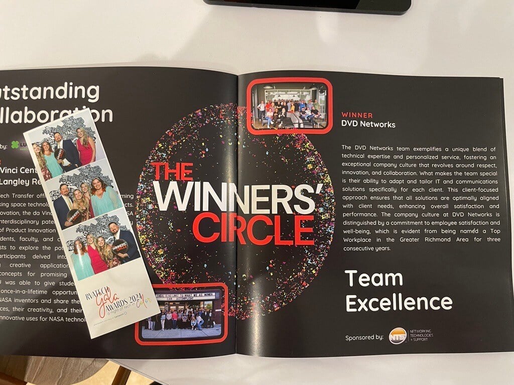Winner's blurb in brochure